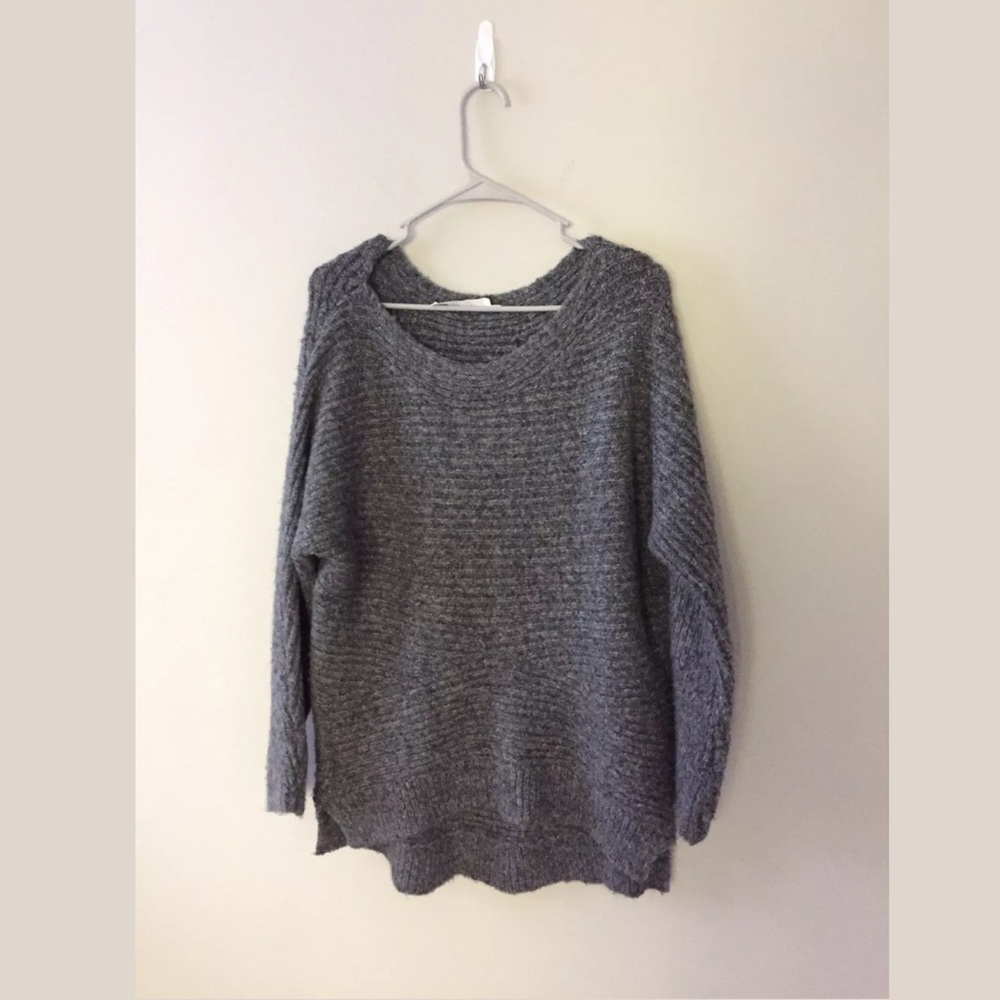ASTR Nordstrom Gray Chunky Knit Wool Sweater M